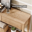 Afuera Living 40-Inch Medium Wood Fluted Console Table with 2 Drawers 39.4x11.7