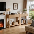 Afuera Living 40-Inch Medium Wood Fluted Console Table with 2 Drawers 39.4x11.7