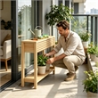 Afuera Living 40-Inch Medium Wood Fluted Console Table with 2 Drawers 39.4x11.7