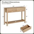 Afuera Living 40-Inch Medium Wood Fluted Console Table with 2 Drawers 39.4x11.7