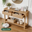 Afuera Living 40-Inch Medium Wood Fluted Console Table with 2 Drawers 39.4x11.7