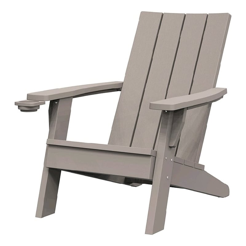 Afuera Living Grey Folding Adirondack Chair 24.88Wx33.43Dx37.09H Inches