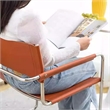 Afuera Living Faux Leather Stainless Steel Chair 2-Piece Set in Amber