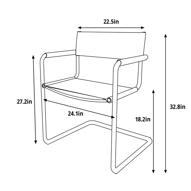 Afuera Living Faux Leather Stainless Steel Chair 2-Piece Set in Amber