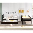 Afuera Living Brown Twin Bunk Bed with Safety Rail & Movable Trundle & Ladder