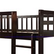 Afuera Living Brown Twin Bunk Bed with Safety Rail & Movable Trundle & Ladder