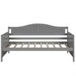 Afuera Living Classic Grey Pine Twin Daybed with 2 Storage Drawers