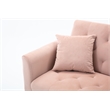 Afuera Living Pink Velvet Convertible Sleeper Sofa with 600 lbs Capacity
