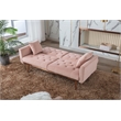 Afuera Living Pink Velvet Convertible Sleeper Sofa with 600 lbs Capacity