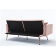 Afuera Living Pink Velvet Convertible Sleeper Sofa with 600 lbs Capacity