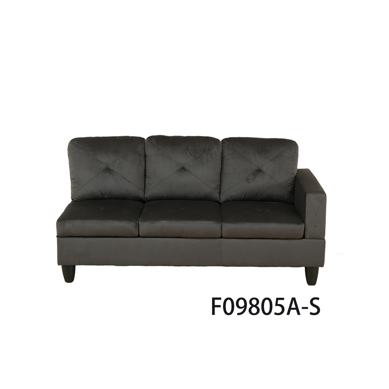 Afuera Living Espresso Flannel 3-Piece Sofa Set with Storage Footstool
