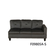 Afuera Living Espresso Flannel 3-Piece Sofa Set with Storage Footstool