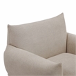 Afuera Living Mid-Century Oversized Fabric Armchair with Metal Legs