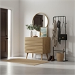 Afuera Living 23-Inch Brown Fluted 2-Drawer Bedside Table Set of 2 75 lbs Top