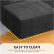 Afuera Living Dark Grey Chenille U-Shaped Modular Floor Sofa No Assembly