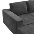 Afuera Living Dark Grey Chenille U-Shaped Modular Floor Sofa No Assembly
