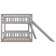 Afuera Living Grey Full-Over-Full Bunk Bed with Reversible Slide and Ladder