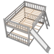 Afuera Living Grey Full-Over-Full Bunk Bed with Reversible Slide and Ladder