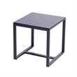 Afuera Living 3-Piece Black PE Wicker Patio Set with Tempered Glass Table