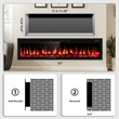 Afuera Living 72-Inch Black Recessed/Wall Mount 3D LED 1500W Electric Fireplace