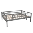 Afuera Living Full-Over-Full-Over-Full Pine Wood Triple Bed with Ladder & Slide