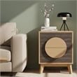 Afuera Living Colour-Blocking 2-Drawer End Table Set of 2 15.8x15.8x21 Inches