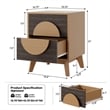 Afuera Living Colour-Blocking 2-Drawer End Table Set of 2 15.8x15.8x21 Inches