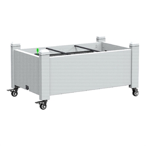 Afuera Living White Resin Planter with Reinforced Posts and Ventilation Slats