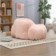 Afuera Living Pink Faux Fur Bean Bag Chair with Memory Sponge Fill