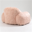 Afuera Living Pink Faux Fur Bean Bag Chair with Memory Sponge Fill