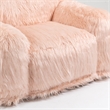 Afuera Living Pink Faux Fur Bean Bag Chair with Memory Sponge Fill