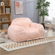 Afuera Living Pink Faux Fur Bean Bag Chair with Memory Sponge Fill