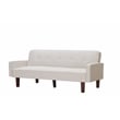 Afuera Living White Linen Split-Back Convertible Sofa Bed 500 lbs Capacity