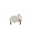 Afuera Living White Linen Split-Back Convertible Sofa Bed 500 lbs Capacity