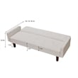 Afuera Living White Linen Split-Back Convertible Sofa Bed 500 lbs Capacity