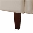 Afuera Living White Linen Split-Back Convertible Sofa Bed 500 lbs Capacity