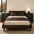 Afuera Living Black Fluted 24-Inch 3-Drawer Nightstand with Rose Gold Handles