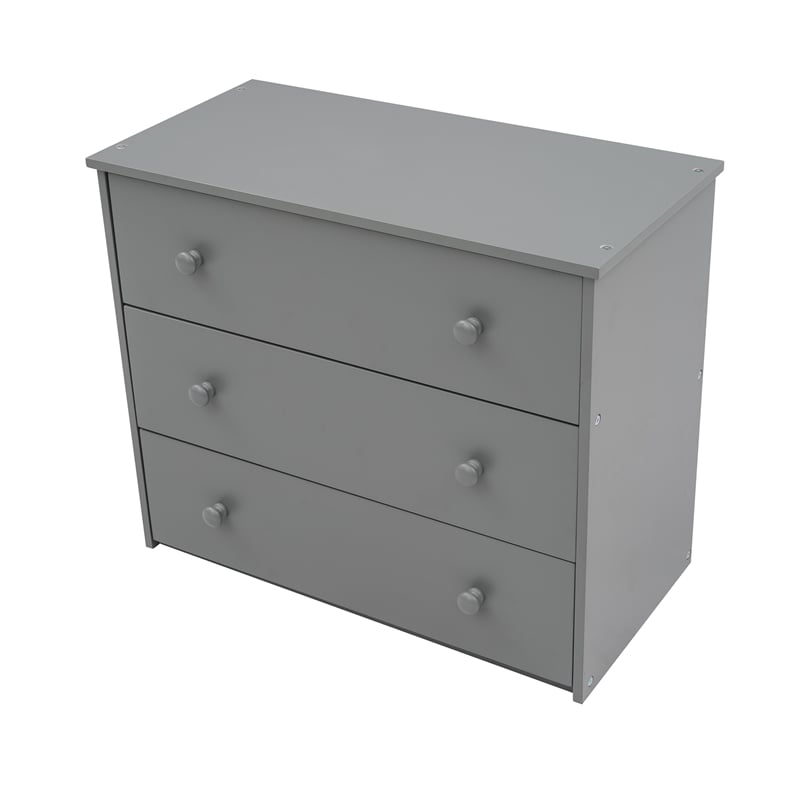 Afuera Living Grey Twin Loft Bed with Cabinet & Rolling Desk & Bookshelf