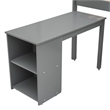 Afuera Living Grey Twin Loft Bed with Cabinet & Rolling Desk & Bookshelf