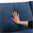 Afuera Living Navy Foam-Filled Chenille U-Shaped Modular Floor Sofa