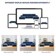 Afuera Living Navy Foam-Filled Chenille U-Shaped Modular Floor Sofa