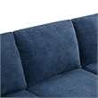 Afuera Living Navy Foam-Filled Chenille U-Shaped Modular Floor Sofa