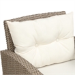 Afuera Living 4-Piece Beige Wicker Patio Sectional Sofa Set with Cushions