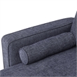 Afuera Living 86-Inch Chenille L-Shaped Sectional Sofa in Blue and Gray