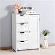 Afuera Living White Bathroom Floor Storage Cabinet with Adjustable Shelf