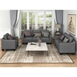 Afuera Living 3-Piece Linen Sectional Sofa Set with Tufted Cushions