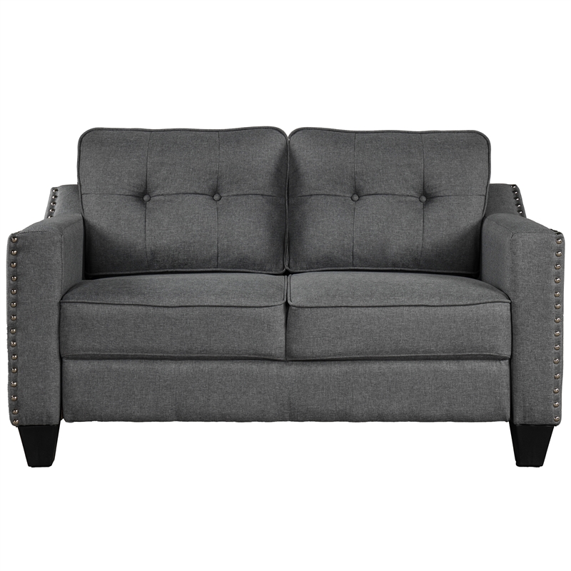 Afuera Living 3-Piece Linen Sectional Sofa Set with Tufted Cushions