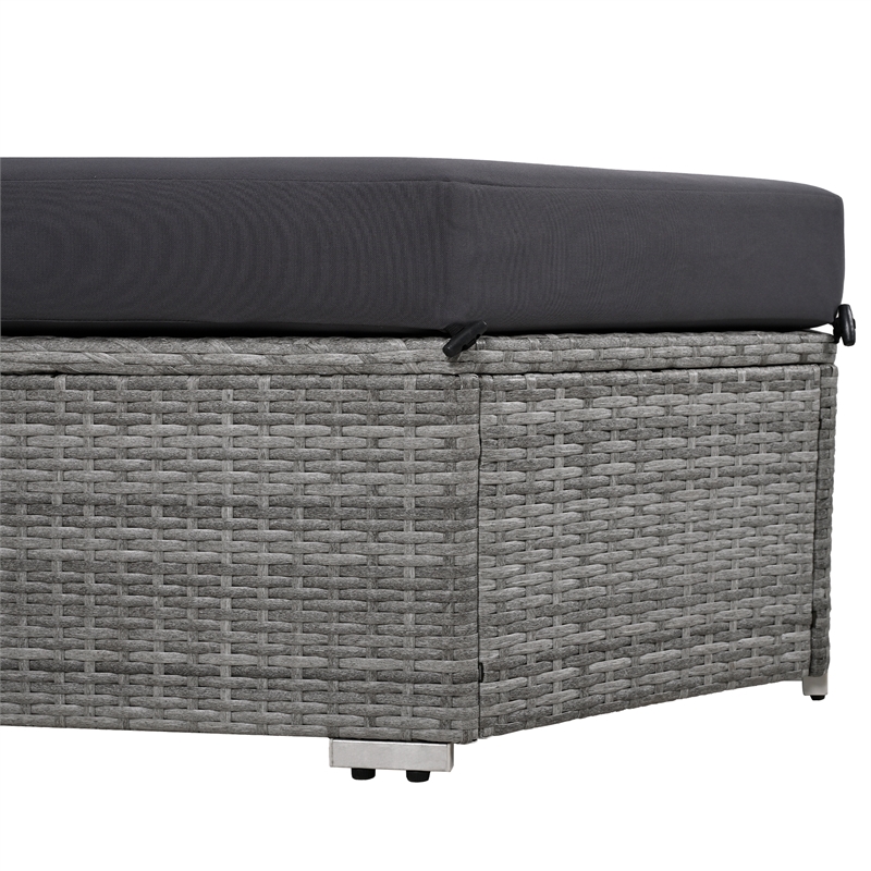 Afuera Living Outdoor Patio Convertible Sofa Bed Furniture Set