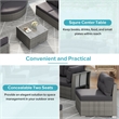Afuera Living Outdoor Patio Convertible Sofa Bed Furniture Set