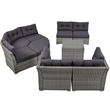 Afuera Living Outdoor Patio Convertible Sofa Bed Furniture Set